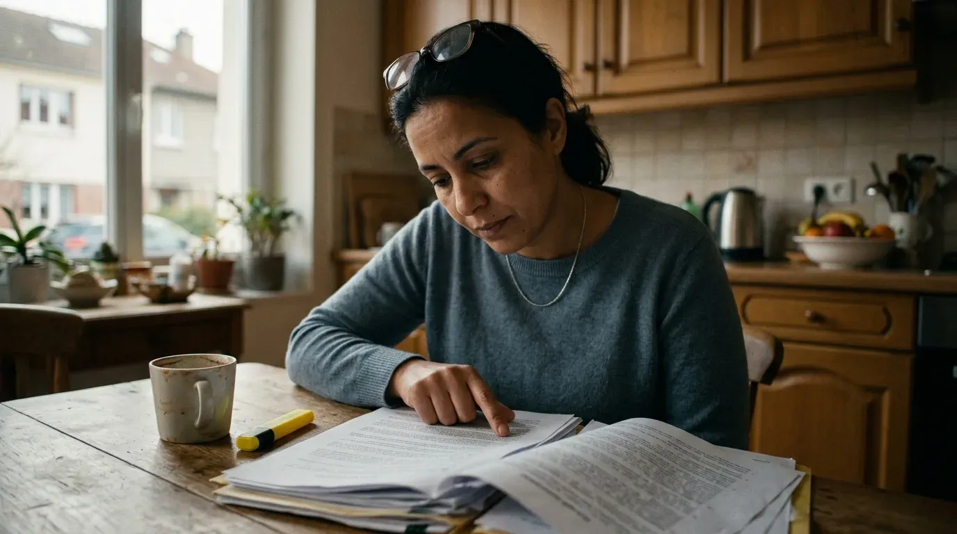 Illustration : un contrat de prêt dont une clause est mise en évidence au surligneur